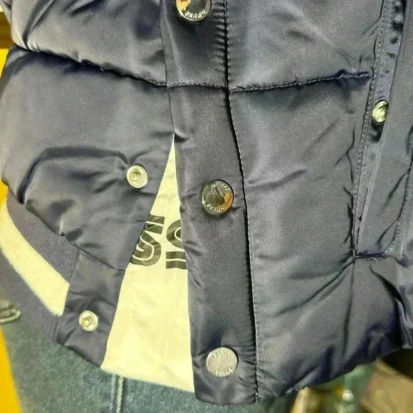 Guess Womens Navy Blue Puffer Hooded Jacket - Picture 12 of 16
